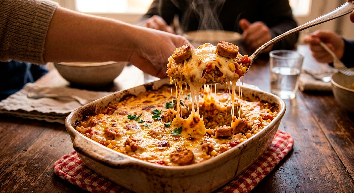 Arroz de forno com Linguiça de Frango Porquitos